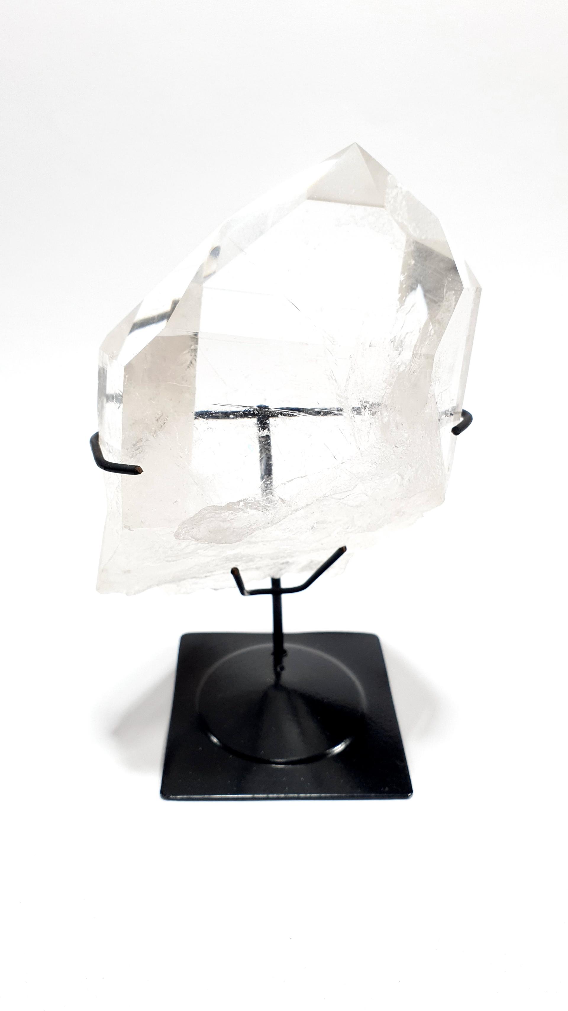 Ponta de Cristal com Base de Metal — Bruto